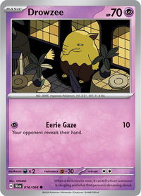 Drowzee - SV: Shrouded Fable (SFA) #016/064 - Common Pokémon Trading Card