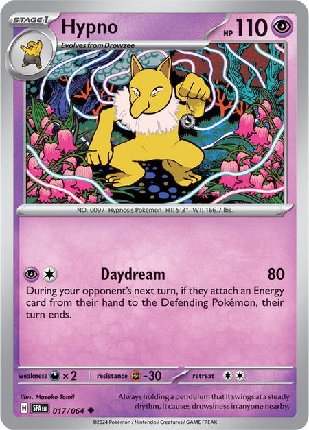 Hypno - SV: Shrouded Fable Pokémon trading card