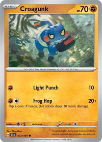 Croagunk - SV: Shrouded Fable (SFA) #023/064 - Common Pokémon Trading Card