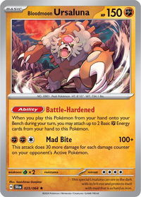 Bloodmoon Ursaluna - SV: Shrouded Fable (SFA) #025/064 - Rare Pokémon Trading Card