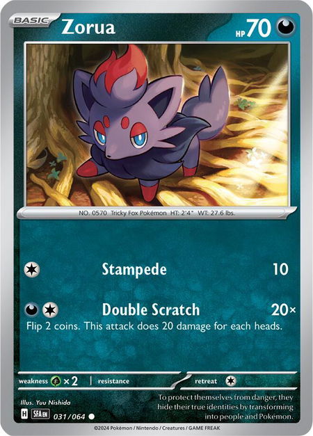 Zorua - 031/064 - SV: Shrouded Fable Pokémon trading card