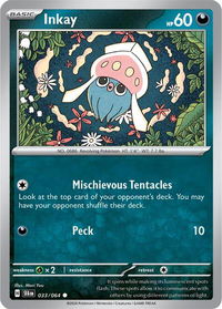 Inkay - SV: Shrouded Fable (SFA) #033/064 - Common Pokémon Trading Card