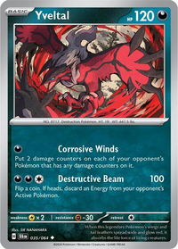 Yveltal - SV: Shrouded Fable (SFA) #035/064 - Uncommon Pokémon Trading Card