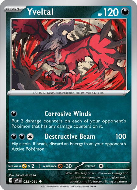 Yveltal - SV: Shrouded Fable Pokémon trading card