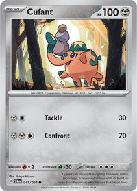 Cufant - 041/064 - SV: Shrouded Fable (SFA) #041/064 - Common Pokémon Trading Card
