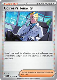 Colress's Tenacity - 057/064 - SV: Shrouded Fable (SFA) #057/064 - Uncommon Pokémon Trading Card