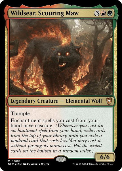 Wildsear, Scouring Maw trading card from Commander: Bloomburrow Wildsear, Scouring Maw - Commander: Bloomburrow Magic: The Gathering trading card
