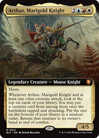 Arthur, Marigold Knight (Extended Art) - Commander: Bloomburrow (BLC) #41 - Mythic Magic: The Gathering Trading Card
