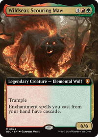 Wildsear, Scouring Maw (Extended Art) - Commander: Bloomburrow (BLC) #44 - Mythic Magic: The Gathering Trading Card
