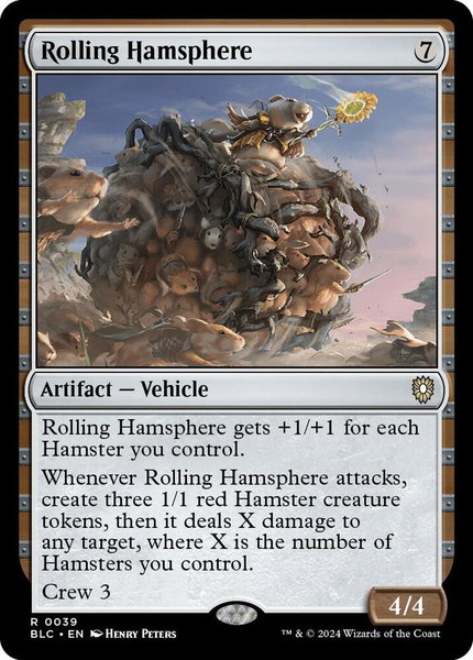Rolling Hamsphere trading card from Commander: Bloomburrow Rolling Hamsphere - Commander: Bloomburrow Magic: The Gathering trading card