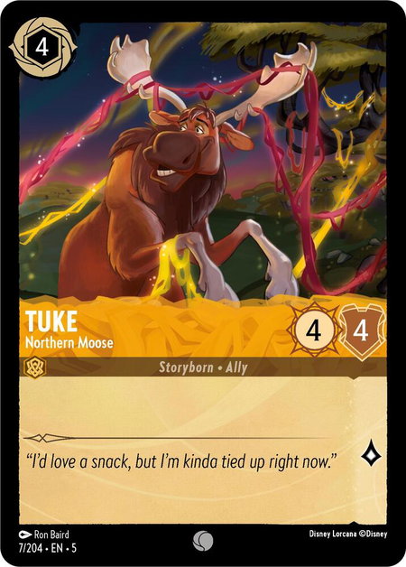 Tuke - Northern Moose - Shimmering Skies Disney Lorcana trading card