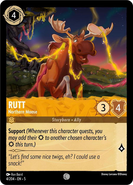 Rutt - Northern Moose - Shimmering Skies Disney Lorcana trading card
