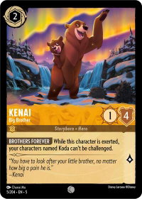 Kenai - Big Brother - Shimmering Skies (5) #5/204 - Common Disney Lorcana Trading Card