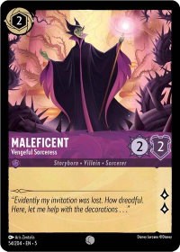 Maleficent - Vengeful Sorceress - Shimmering Skies (5) #54/204 - Common Disney Lorcana Trading Card
