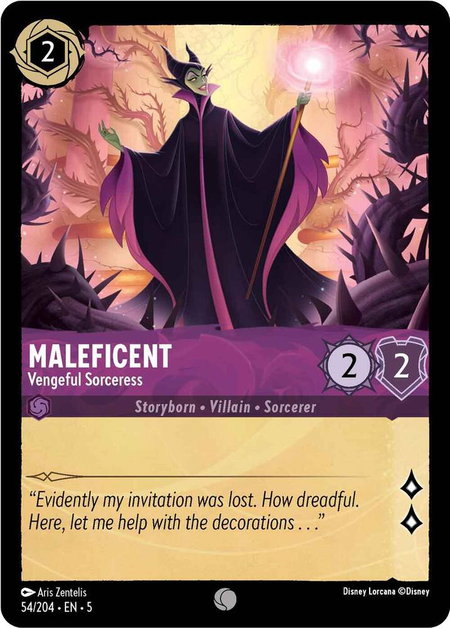 Maleficent - Vengeful Sorceress - Shimmering Skies Disney Lorcana trading card