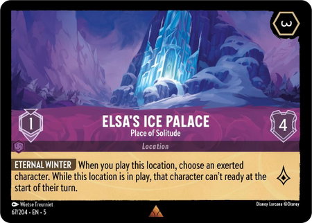 Elsa's Ice Palace - Place of Solitude - Shimmering Skies Disney Lorcana trading card