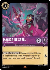 Magica De Spell - Cruel Sorceress - Shimmering Skies (5) #53/204 - Rare Disney Lorcana Trading Card