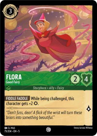 Flora - Good Fairy - Shimmering Skies (5) #75/204 - Common Disney Lorcana Trading Card