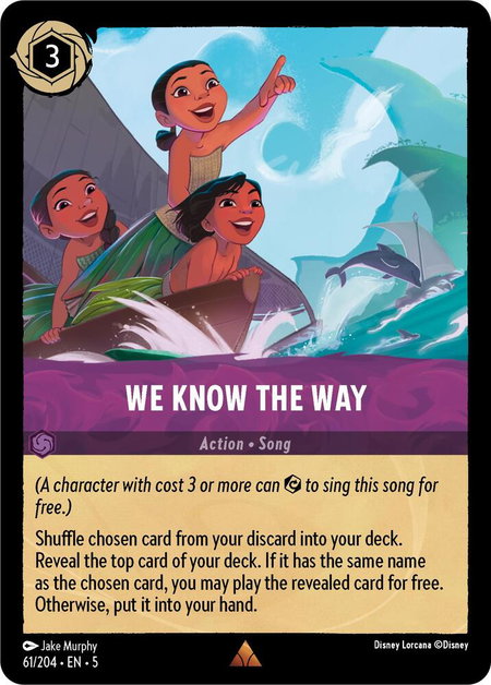 We Know the Way - Shimmering Skies Disney Lorcana trading card