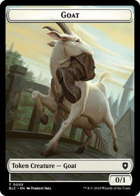 Goat // Wolf (0032) Double-Sided Token - Commander: Bloomburrow (BLC) #5 // 32 - Token Magic: The Gathering Trading Card