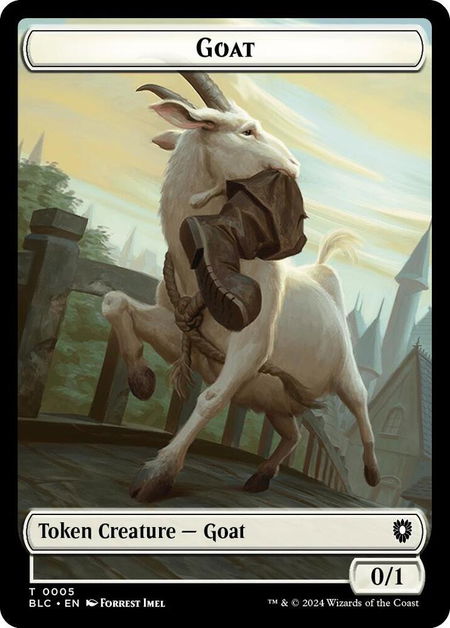 Goat // Wolf (0032) Double-Sided Token - Commander: Bloomburrow Magic: The Gathering trading card