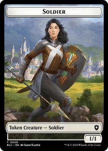 Soldier // Citizen Double-Sided Token - Commander: Bloomburrow (BLC) #8 // 33 - Token Magic: The Gathering Trading Card