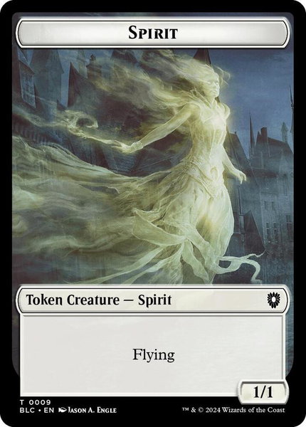 Spirit // Faerie Double-Sided Token trading card from Commander: Bloomburrow Spirit // Faerie Double-Sided Token - Commander: Bloomburrow Magic: The Gathering trading card