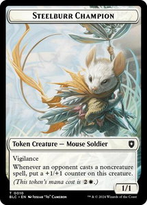 Steelburr Champion // Squid Double-Sided Token - Commander: Bloomburrow (BLC) #10 // 17 - Token Magic: The Gathering Trading Card