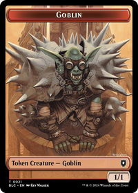 Goblin // Thopter Double-Sided Token - Commander: Bloomburrow (BLC) #21 // 39 - Token Magic: The Gathering Trading Card