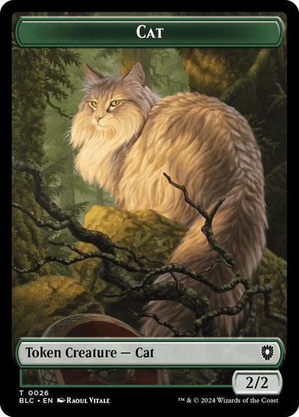 Cat // Beast (0025) Double-Sided Token trading card from Commander: Bloomburrow Cat // Beast (0025) Double-Sided Token - Commander: Bloomburrow Magic: The Gathering trading card