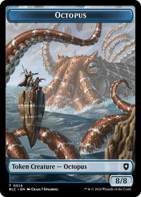 Octopus // Rabbit Double-Sided Token - Commander: Bloomburrow (BLC) #14 // 3 - Token Magic: The Gathering Trading Card