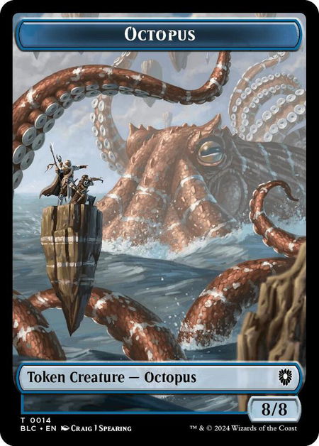Octopus // Rabbit Double-Sided Token - Commander: Bloomburrow Magic: The Gathering trading card