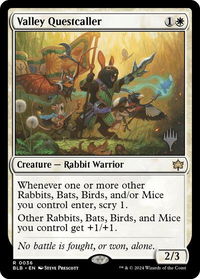 Valley Questcaller - Promo Pack: Bloomburrow (PPBLB) #36p - Rare Magic: The Gathering Trading Card