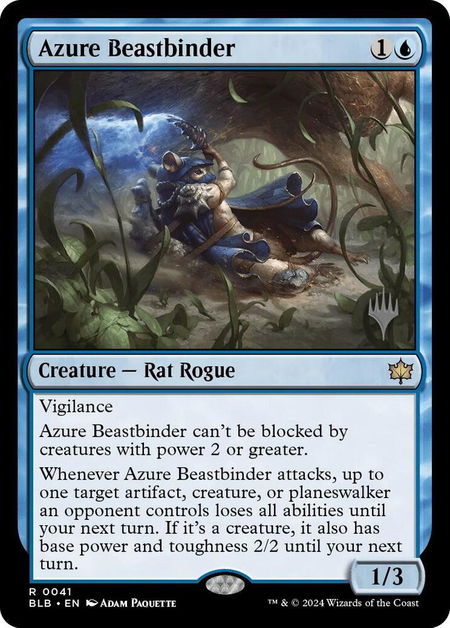 Azure Beastbinder - Promo Pack: Bloomburrow Magic: The Gathering trading card