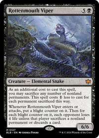 Rottenmouth Viper - Promo Pack: Bloomburrow (PPBLB) #107p - Mythic Magic: The Gathering Trading Card