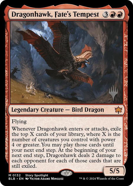 Dragonhawk, Fate's Tempest - Promo Pack: Bloomburrow Magic: The Gathering trading card