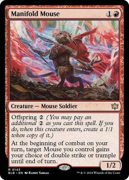 Manifold Mouse - Promo Pack: Bloomburrow Magic: The Gathering trading card