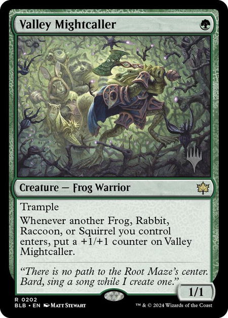 Valley Mightcaller - Promo Pack: Bloomburrow Magic: The Gathering trading card