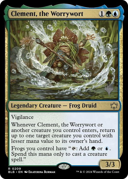 Clement, the Worrywort - Promo Pack: Bloomburrow Magic: The Gathering trading card