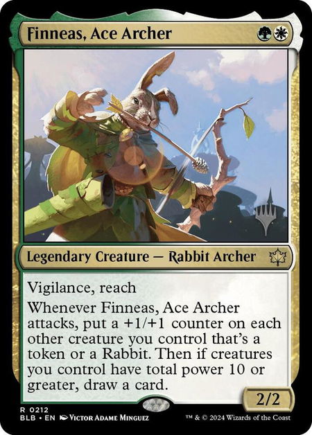 Finneas, Ace Archer - Promo Pack: Bloomburrow Magic: The Gathering trading card