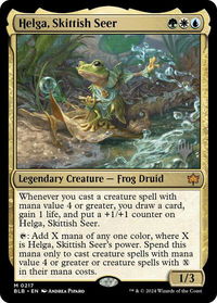 Helga, Skittish Seer - Promo Pack: Bloomburrow (PPBLB) #217p - Mythic Magic: The Gathering Trading Card