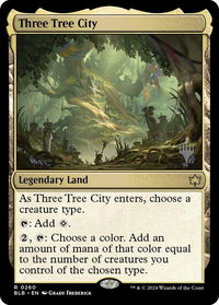Three Tree City - Promo Pack: Bloomburrow (PPBLB) #260p - Rare Magic: The Gathering Trading Card
