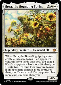 Beza, the Bounding Spring - Prerelease Cards (PRE) #2s - Mythic Rare Magic: The Gathering Trading Card