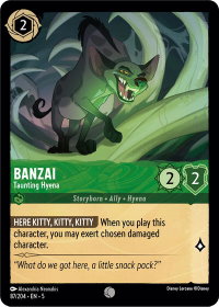 Banzai - Taunting Hyena - Shimmering Skies (5) #87/204 - Common Disney Lorcana Trading Card