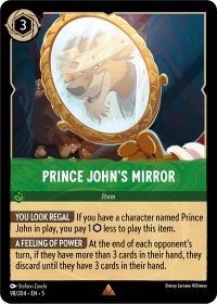 Prince John's Mirror - Shimmering Skies (5) #98/204 - Rare Disney Lorcana Trading Card