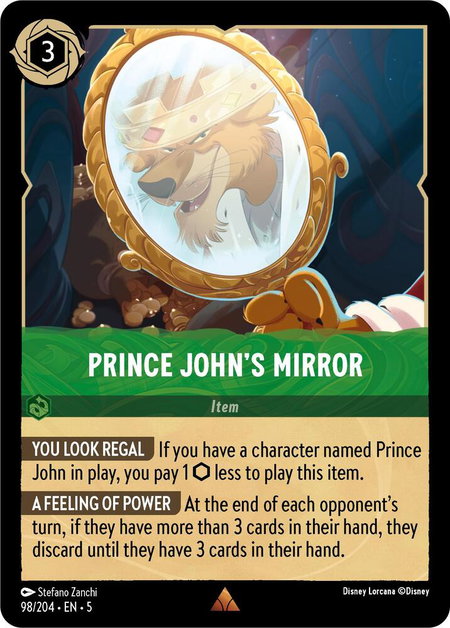 Prince John's Mirror - Shimmering Skies Disney Lorcana trading card