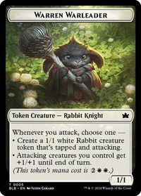 Warren Warleader Token - Bloomburrow (BLB) #5 - Token Magic: The Gathering Trading Card