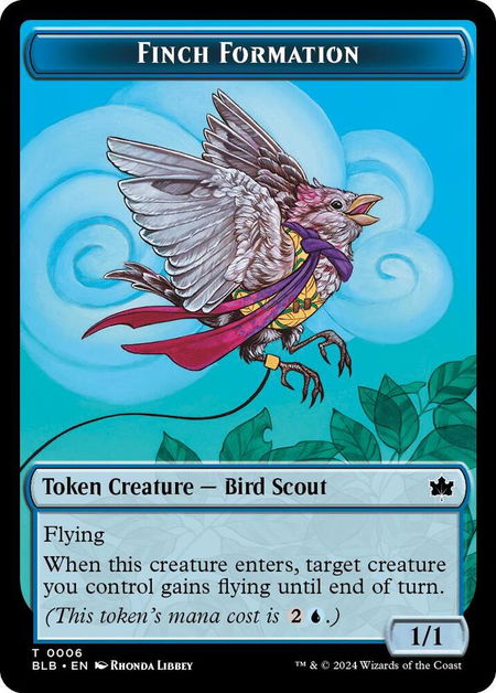 Finch Formation Token trading card from Bloomburrow Finch Formation Token - Bloomburrow Magic: The Gathering trading card