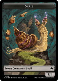 Snail Token - Bloomburrow (BLB) #14 - Token Magic: The Gathering Trading Card