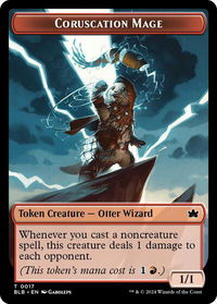 Coruscation Mage Token - Bloomburrow (BLB) #17 - Token Magic: The Gathering Trading Card